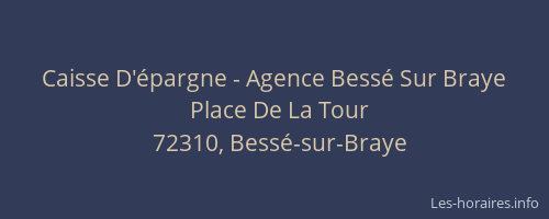 Caisse D'épargne - Agence Bessé Sur Braye