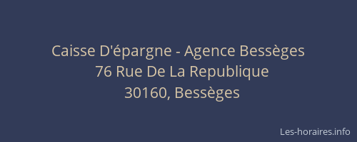 Caisse D'épargne - Agence Bessèges