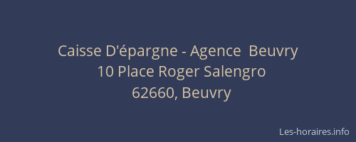 Caisse D'épargne - Agence  Beuvry