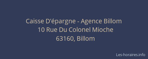 Caisse D'&eacute;pargne - Agence Billom