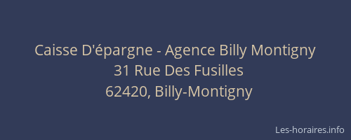 Caisse D'épargne - Agence Billy Montigny