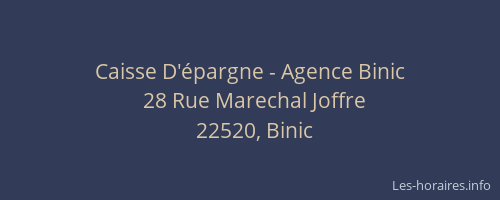 Caisse D'épargne - Agence Binic