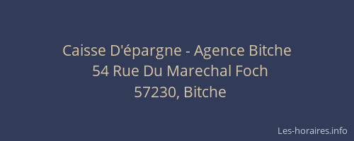 Caisse D'&eacute;pargne - Agence Bitche