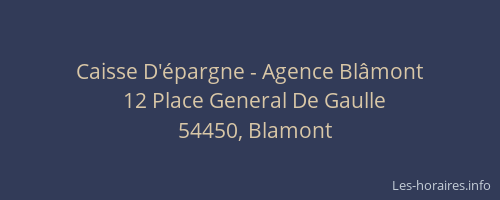 Caisse D'épargne - Agence Blâmont