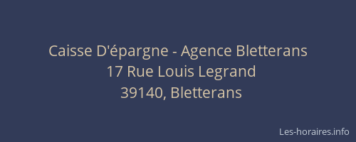 Caisse D'épargne - Agence Bletterans
