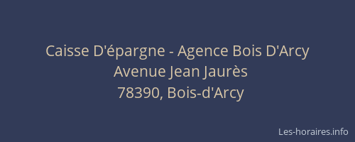Caisse D'&eacute;pargne - Agence Bois D'Arcy