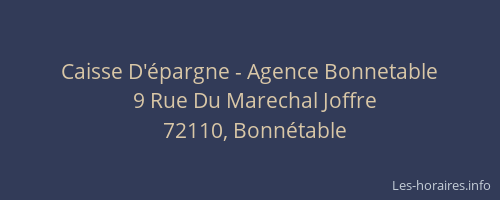 Caisse D'&eacute;pargne - Agence Bonnetable