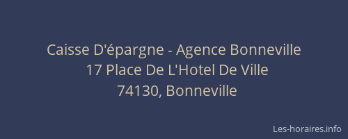 Caisse D'&eacute;pargne - Agence Bonneville
