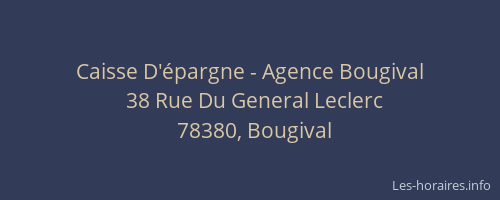 Caisse D'&eacute;pargne - Agence Bougival