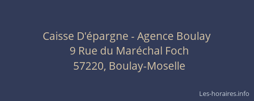 Caisse D'épargne - Agence Boulay