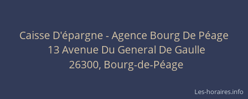 Caisse D'épargne - Agence Bourg De Péage