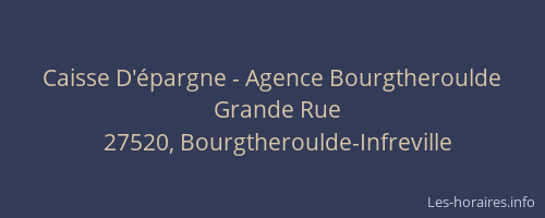 Caisse D'&eacute;pargne - Agence Bourgtheroulde