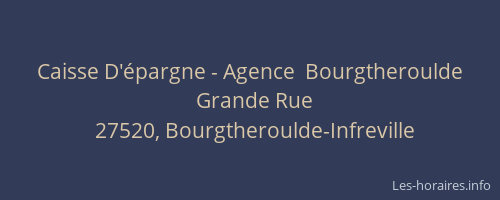 Caisse D'&eacute;pargne - Agence  Bourgtheroulde