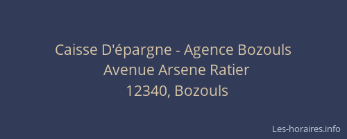 Caisse D'épargne - Agence Bozouls