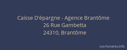 Caisse D'épargne - Agence Brantôme