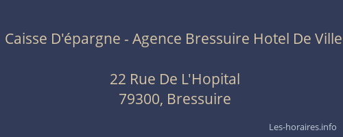 Caisse D'épargne - Agence Bressuire Hotel De Ville