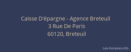 Caisse D'épargne - Agence Breteuil