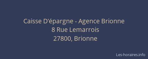 Caisse D'épargne - Agence Brionne