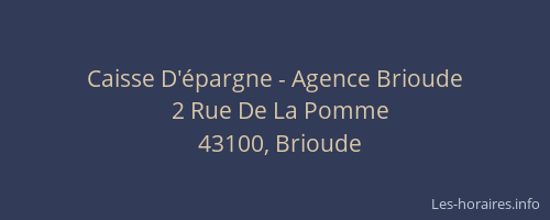Caisse D'épargne - Agence Brioude