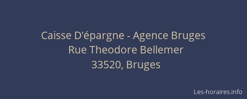 Caisse D'épargne - Agence Bruges