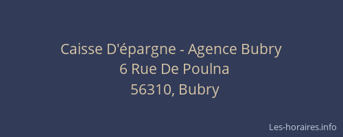 Caisse D'épargne - Agence Bubry