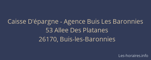 Caisse D'épargne - Agence Buis Les Baronnies