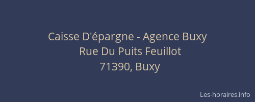 Caisse D'&eacute;pargne - Agence Buxy
