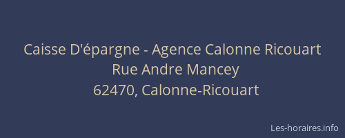 Caisse D'épargne - Agence Calonne Ricouart