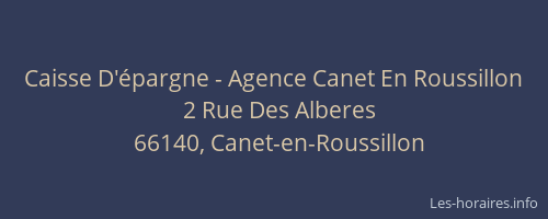 Caisse D'épargne - Agence Canet En Roussillon