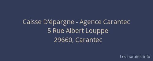 Caisse D'&eacute;pargne - Agence Carantec