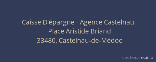 Caisse D'&eacute;pargne - Agence Castelnau