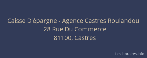 Caisse D'épargne - Agence Castres Roulandou