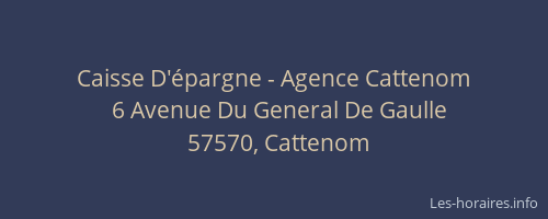 Caisse D'&eacute;pargne - Agence Cattenom