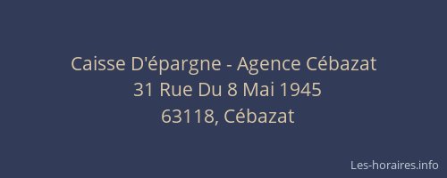 Caisse D'épargne - Agence Cébazat