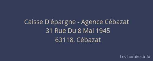 Caisse D'&eacute;pargne - Agence C&eacute;bazat