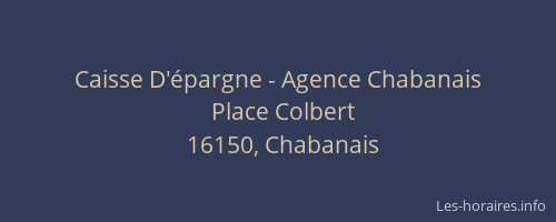 Caisse D'épargne - Agence Chabanais