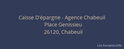Caisse D'épargne - Agence Chabeuil