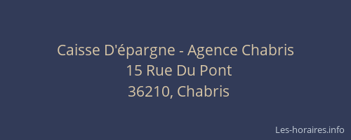 Caisse D'épargne - Agence Chabris