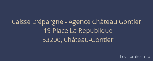 Caisse D'épargne - Agence Château Gontier