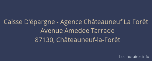 Caisse D'épargne - Agence Châteauneuf La Forêt