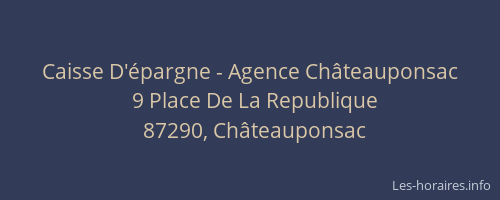Caisse D'épargne - Agence Châteauponsac