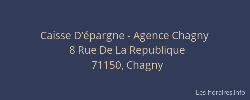 Caisse D'&eacute;pargne - Agence Chagny