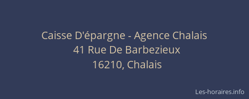 Caisse D'&eacute;pargne - Agence Chalais