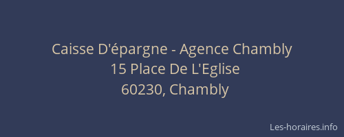Caisse D'épargne - Agence Chambly