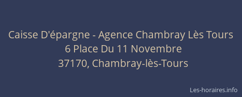 Caisse D'épargne - Agence Chambray Lès Tours