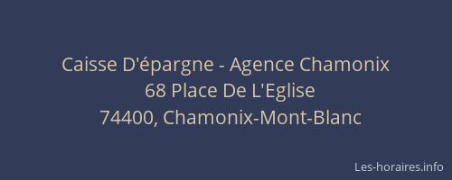 Caisse D'épargne - Agence Chamonix