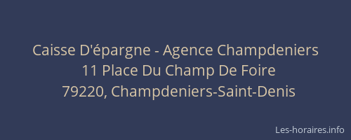 Caisse D'épargne - Agence Champdeniers