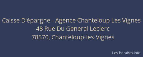 Caisse D'épargne - Agence Chanteloup Les Vignes