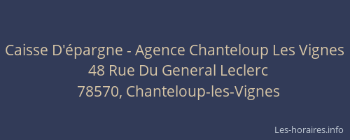 Caisse D'&eacute;pargne - Agence Chanteloup Les Vignes