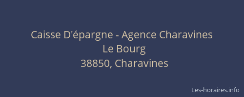 Caisse D'&eacute;pargne - Agence Charavines